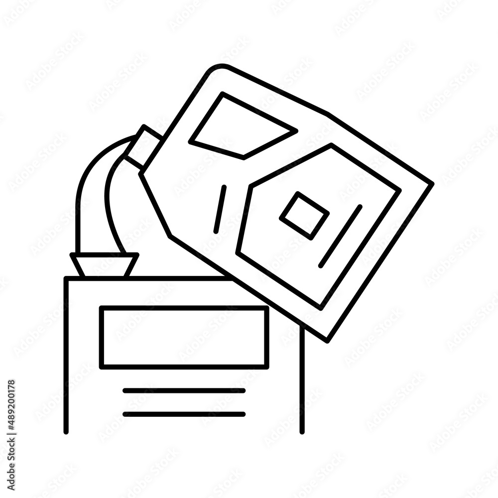oil filling line icon vector isolated illustration oil filling line icon vector isolated illustration