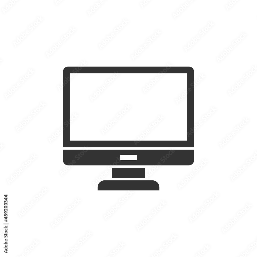 Personal computer in flat style. Desktop pc vector illustration on isolated background. Monitor display sign business concept. Personal computer in flat style. Desktop pc vector illustration on isolated background. Monitor display sign business concept.