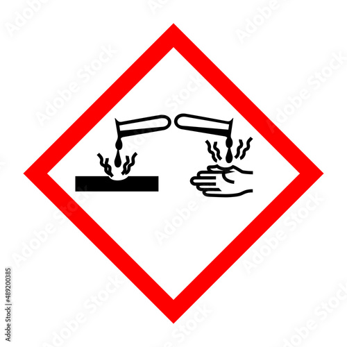 Pictogram for corrosive substances