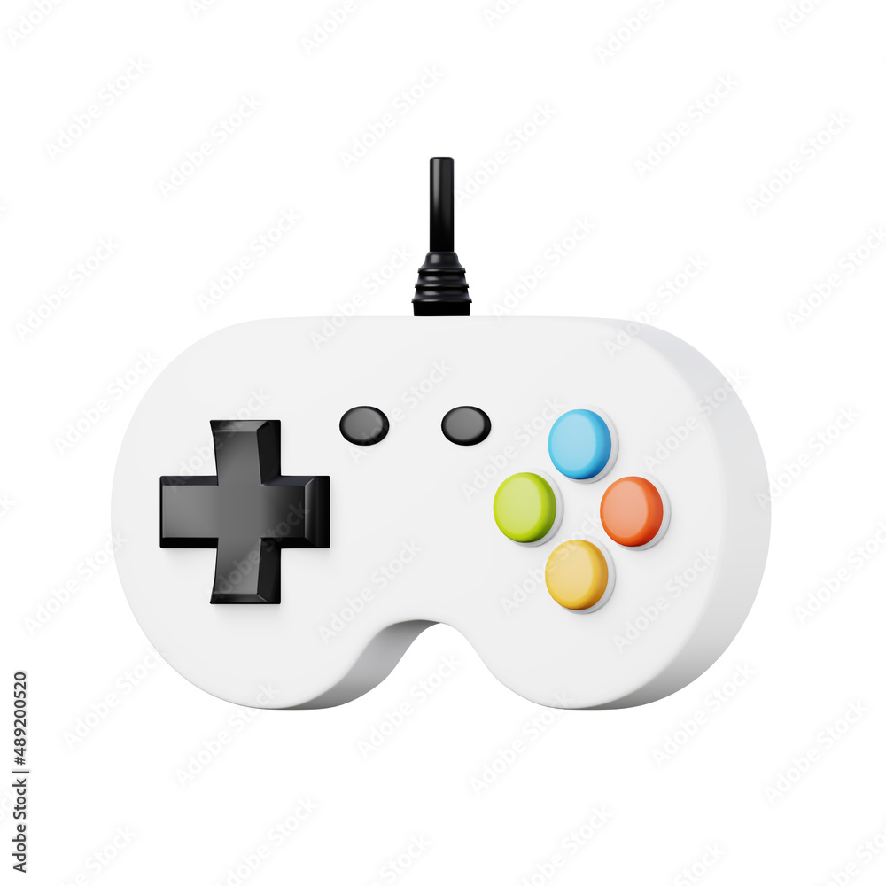Arcade gamepad joystick controller high quality 3D render illustration icon. Arcade gamepad joystick controller high quality 3D render illustration icon.