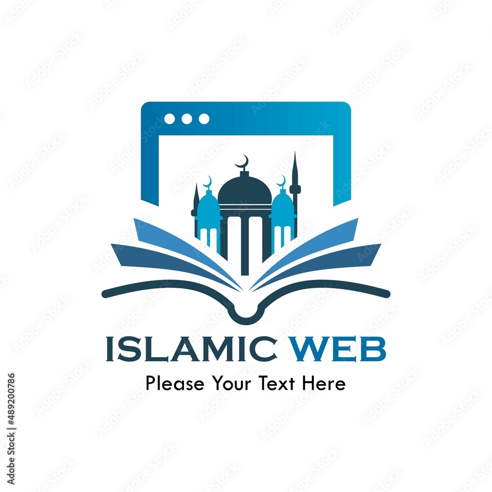 Islamic web logo template illustration