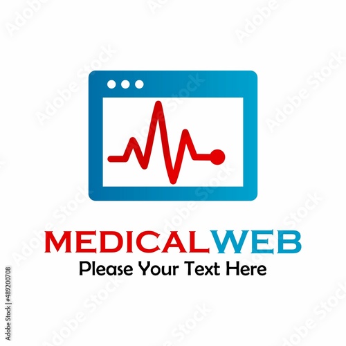 Medical web logo template illustration