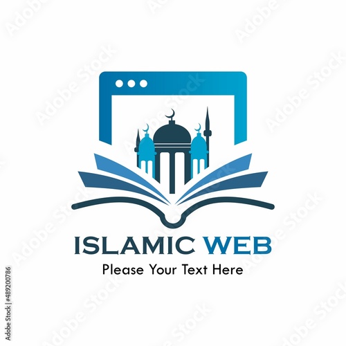 Islamic web logo template illustration