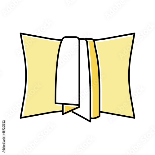 pillowcase silk color icon vector illustration