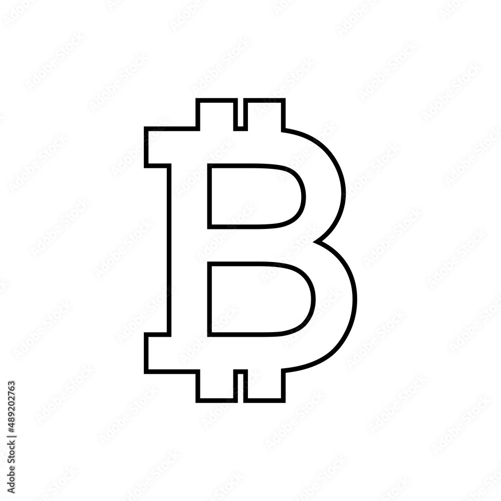 Bitcoin icon in line style