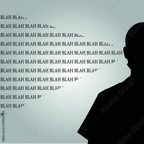 BLAH BLAH BLAH Words Entering to person ears