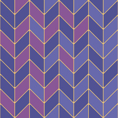 Wandcirkels Pantone 2022 very peri Visgraatpatroon zigzag in trendy paars  © speedmanstudio