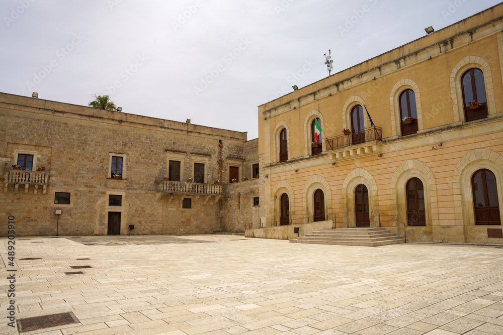 Fototapeta premium Old buildings of Cutrofiano, town in the Lecce province, Apulia