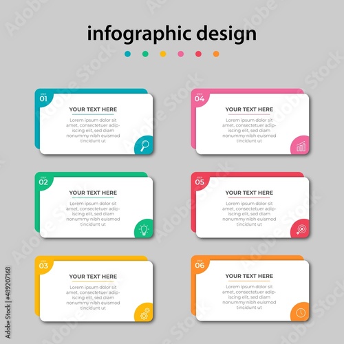 Steps Timeline Infographics Design Template