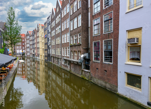 Amsterdam canals and architecture in Netherlands