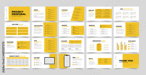 Business Project proposal presentation design.
