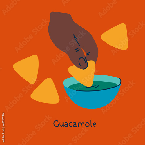nachos and guacamole