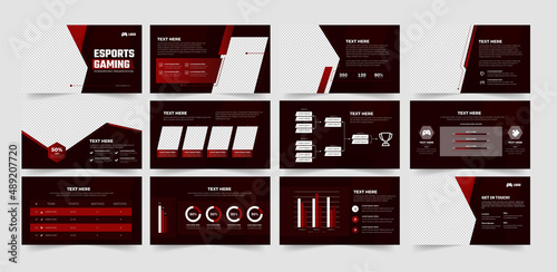eSport Gaming PowerPoint Template Design.
