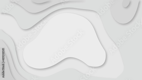 black and white background with waves. 3D papercut layers vector background design. Abstract topography concept or smooth origami shape paper and flowing liquid texture. Art cut illustration 