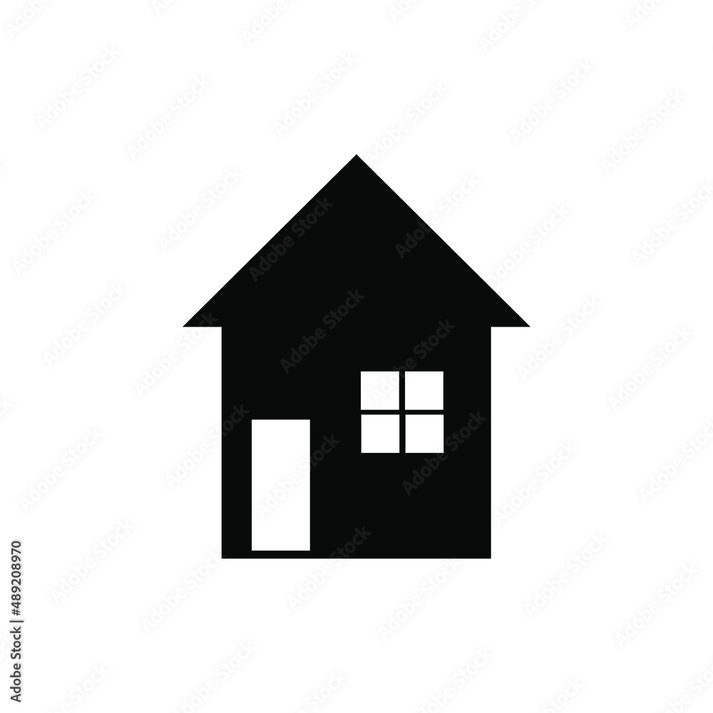simple silhouette house vector icon isolated eps10 simple silhouette house vector icon isolated eps10