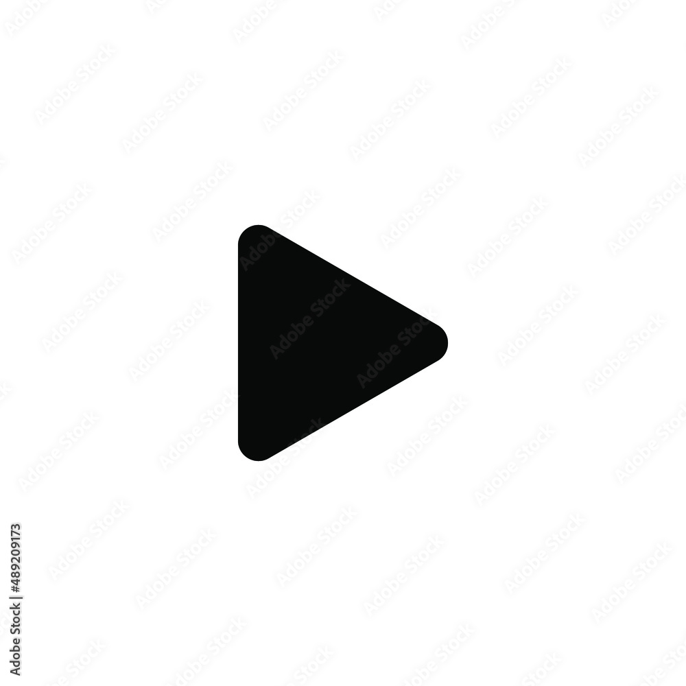 vector icon : simple play button silhouette vector icon : simple play button silhouette
