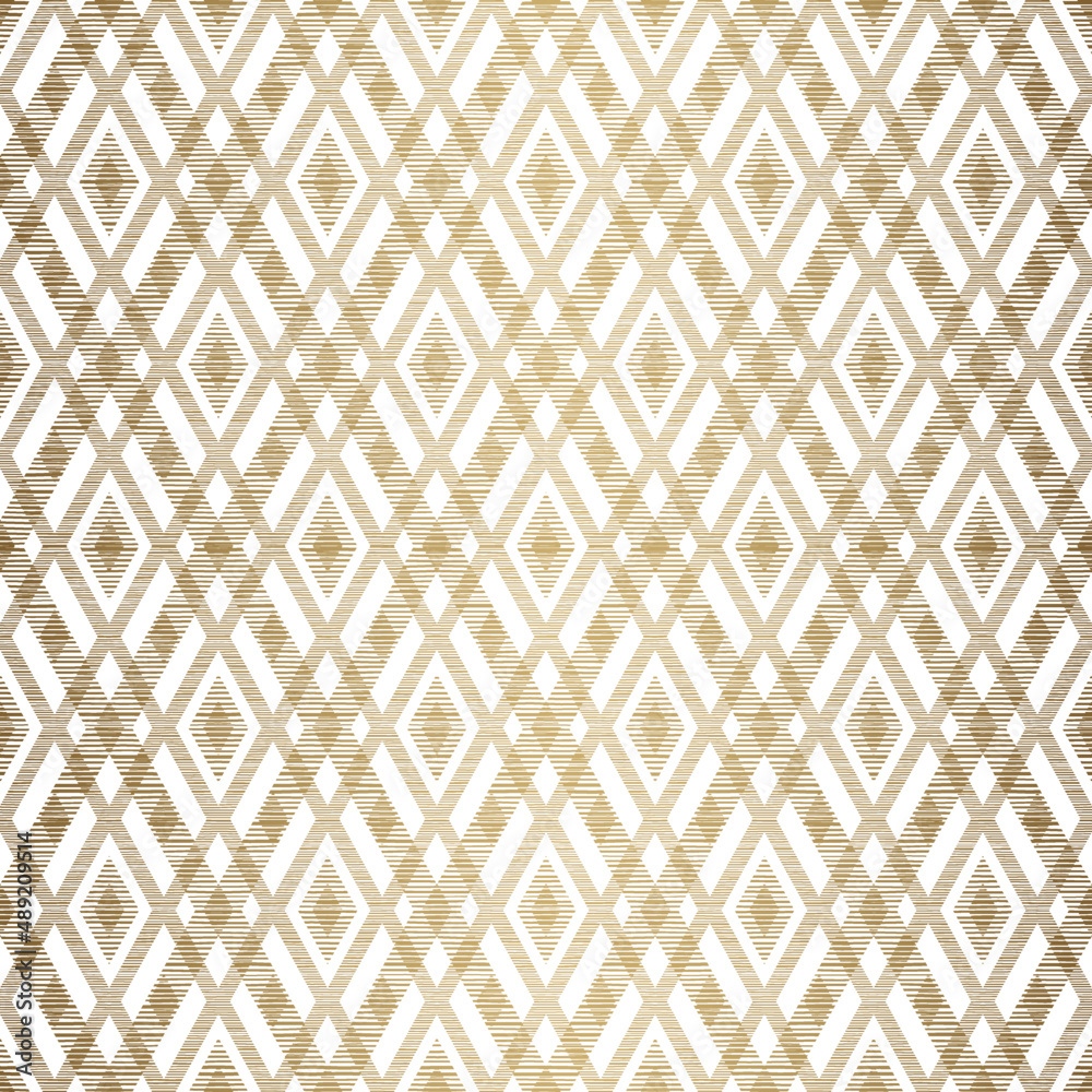 Elegant Luxury Geometric Rhombus Textured Seamless Pattern Design in Gold and White Background Elegant Luxury Geometric Rhombus Textured Seamless Pattern Design in Gold and White Background