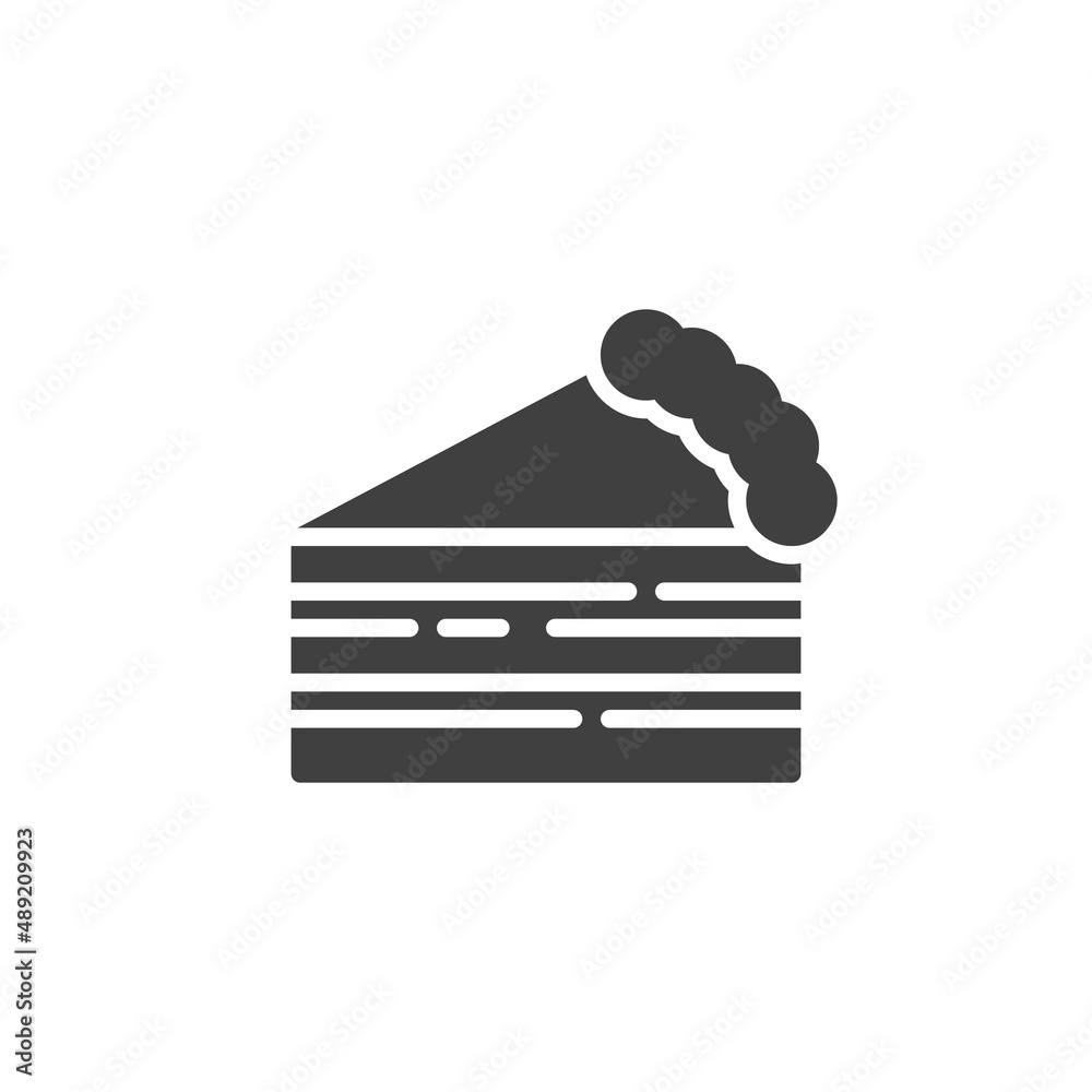 Piece of cake vector icon Piece of cake vector icon