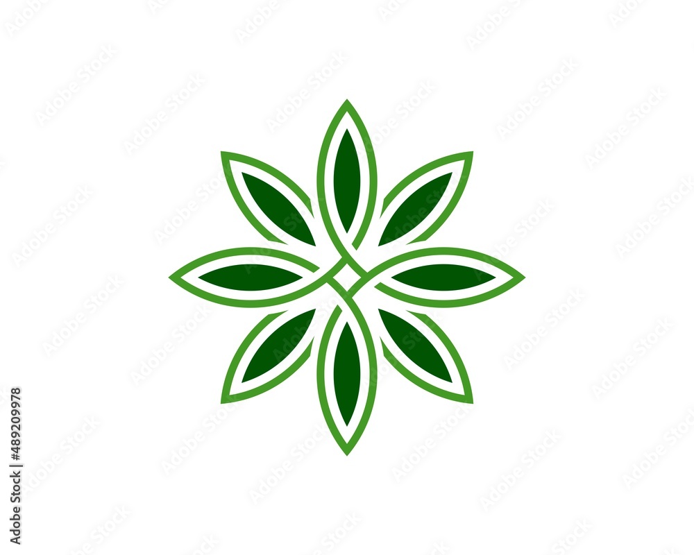 Abstract circular ornament with lotus flower Abstract circular ornament with lotus flower