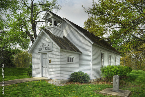 An old historic schoolhouse in Mexico, Missouri photo