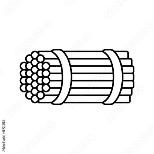 wire reinforcement line icon vector illustration