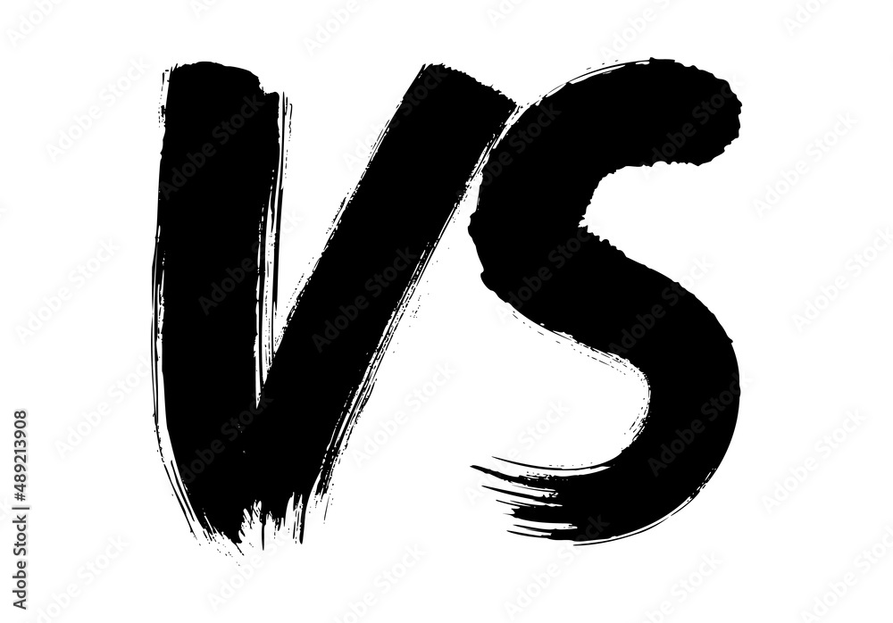 VS sign for competition, sport or game. Versus symbol isolated and written with brush. VS sign for competition, sport or game. Versus symbol isolated and written with brush.