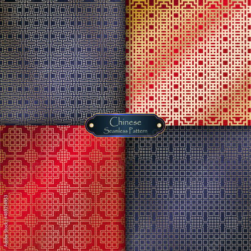 Photography Seamless Chinese oriental pattern background