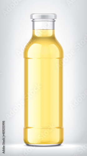 Glass Bottle on background. 