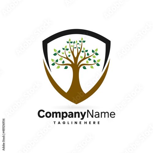 tree and shield symbol
