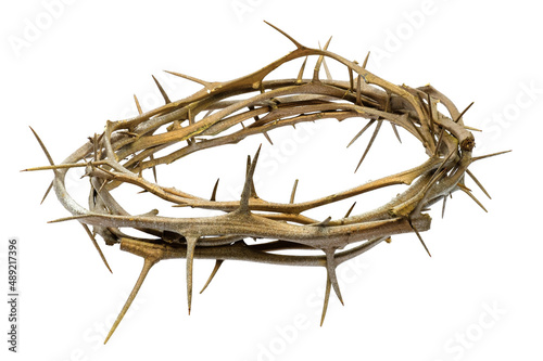 A crown of thorns isolated on a white background