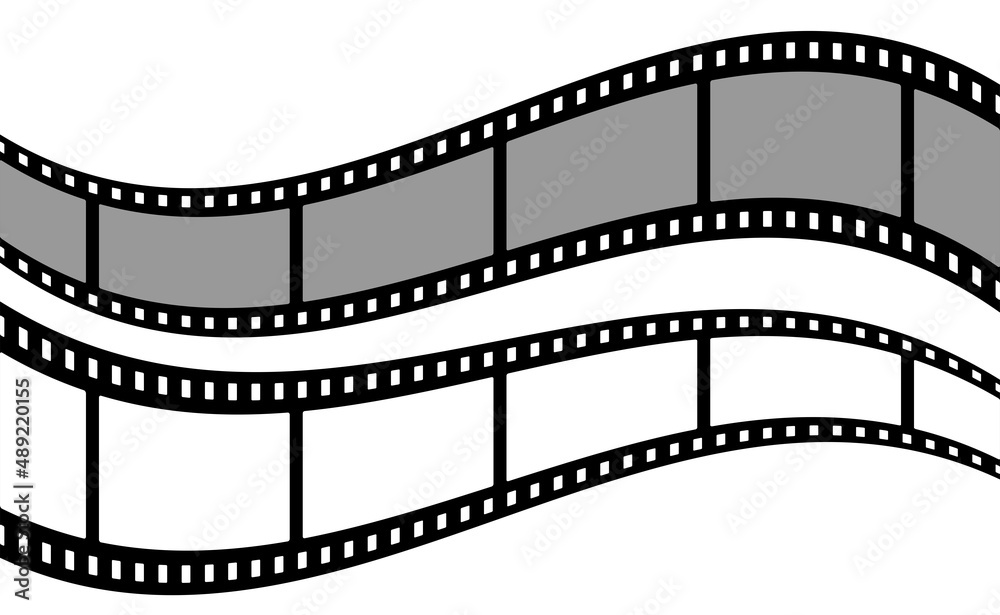 Movie film illustration vector frame.