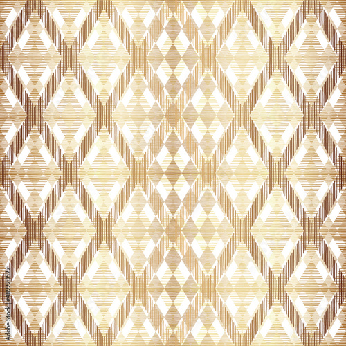 Nice Gold Geometric Rhombus Seamless Pattern Design Background