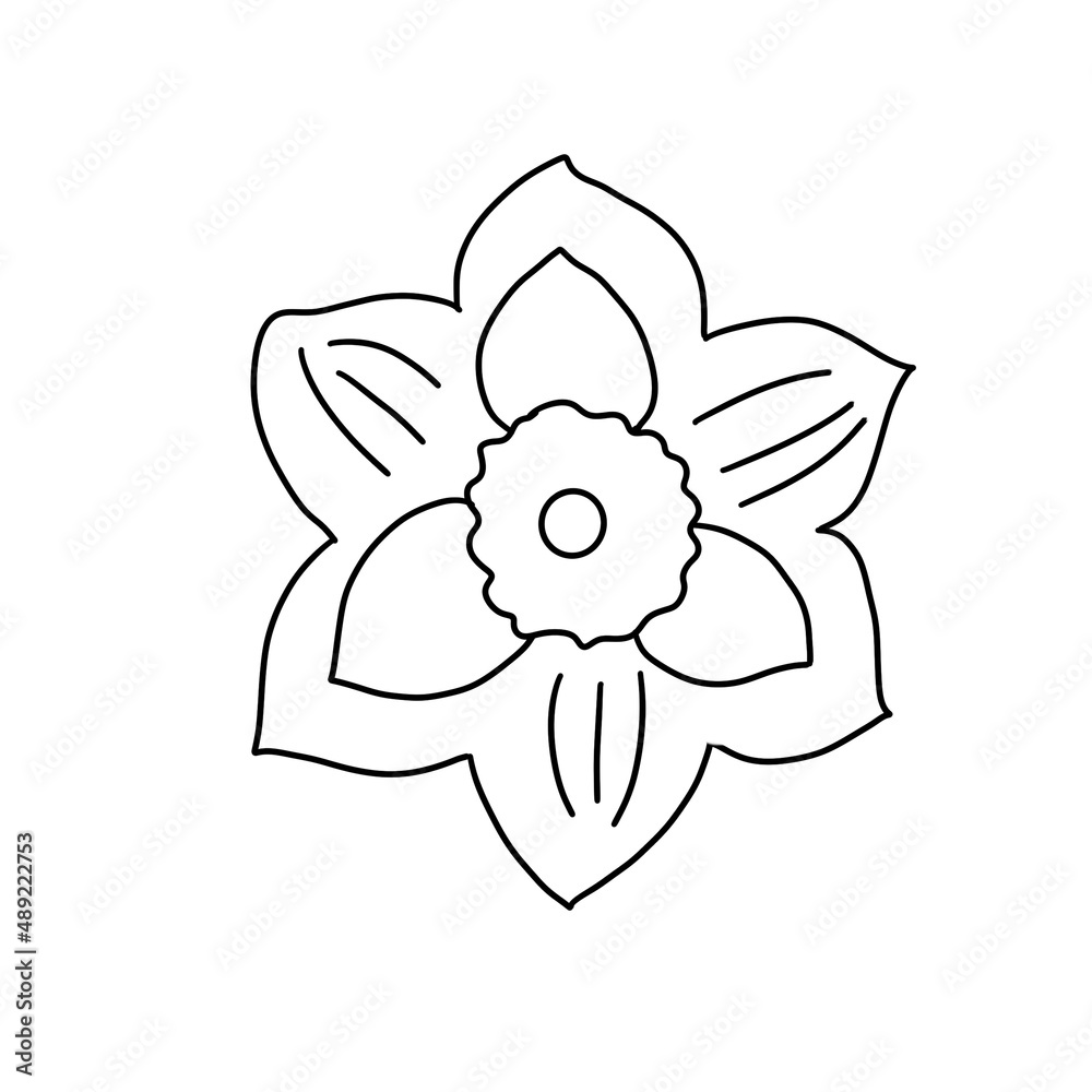 flower black and white logo