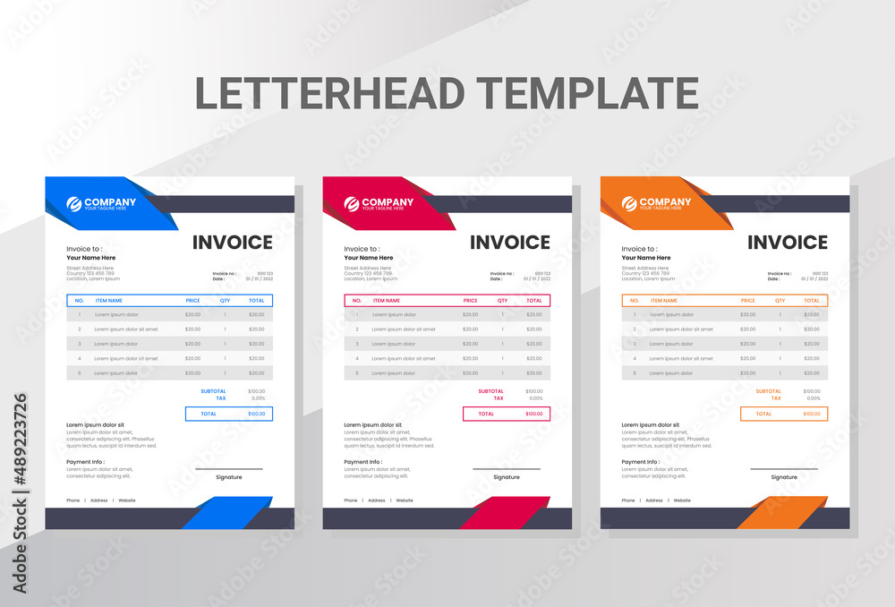 Modern and clean invoice template Modern and clean invoice template