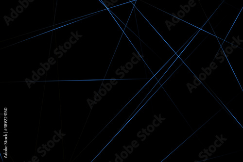 Abstract black with blue lines  triangles background modern design. Vector illustration EPS 10.