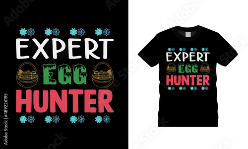 Expert Egg Hunter T shirt, apparel, vector illustration, graphic template, print on demand, textile fabrics, retro style, typography, vintage, easter day t shirt design