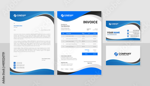 Modern set of stationery business pack
