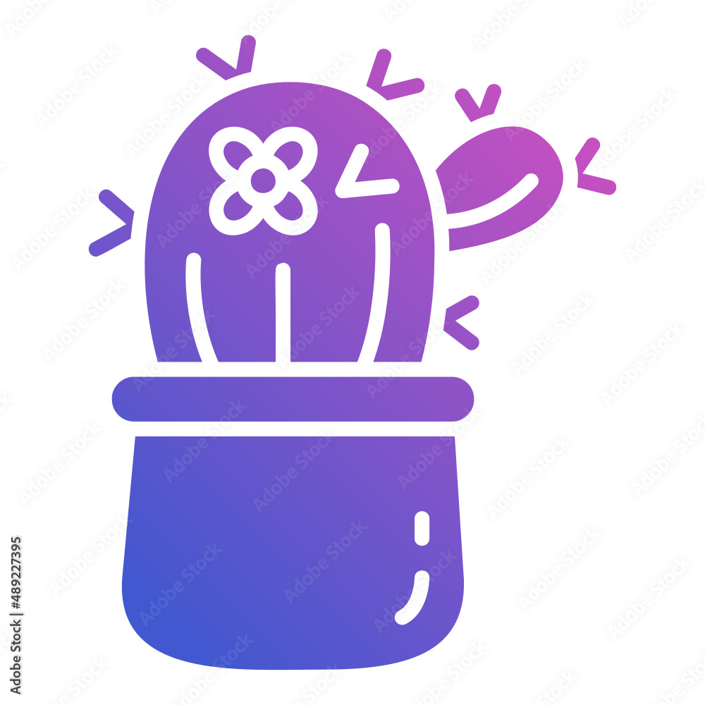 Cactus flat gradient icon. Can be used for digital product, presentation, print design and more. Cactus flat gradient icon. Can be used for digital product, presentation, print design and more.