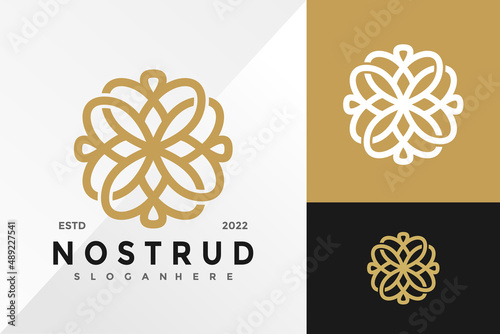 Luxury Flower Elegant Logo Design Vector illustration template