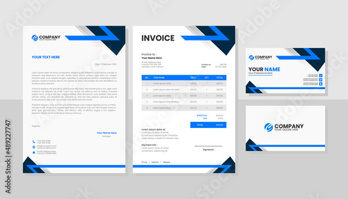 Corporate business stationery pack template