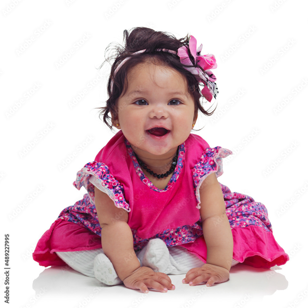 All cutness. Studio shot of an adorable baby girl isolated on white. All cutness. Studio shot of an adorable baby girl isolated on white.