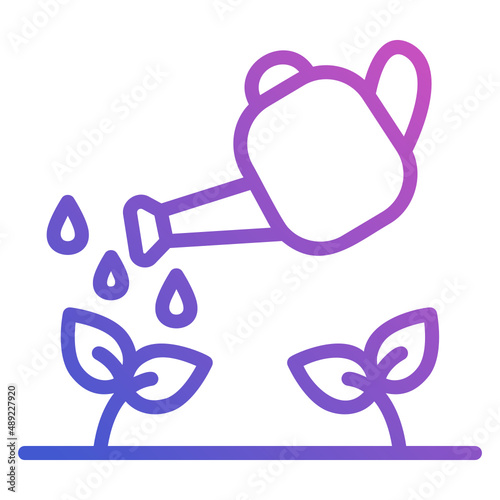 Watering can line gradient icon. Can be used for digital product, presentation, print design and more.