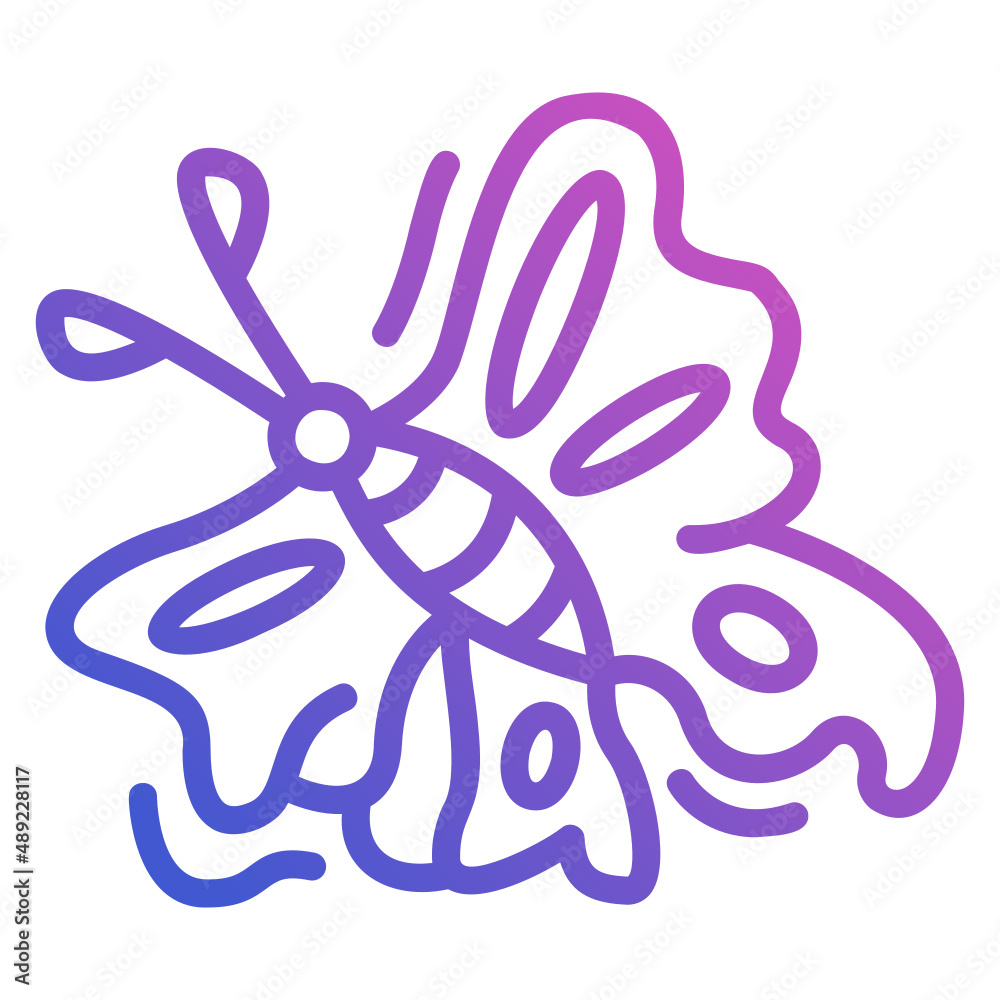 Butterfly line gradient icon. Can be used for digital product, presentation, print design and more. Butterfly line gradient icon. Can be used for digital product, presentation, print design and more.