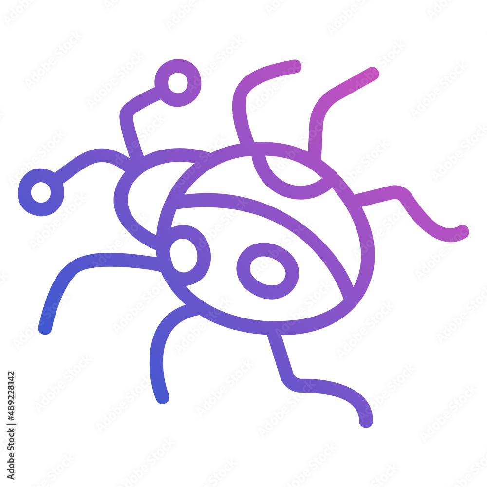 Ladybug line gradient icon. Can be used for digital product, presentation, print design and more. Ladybug line gradient icon. Can be used for digital product, presentation, print design and more.