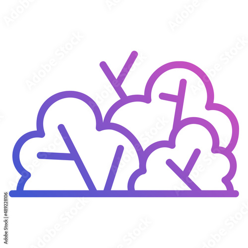 Bush line gradient icon. Can be used for digital product, presentation, print design and more.