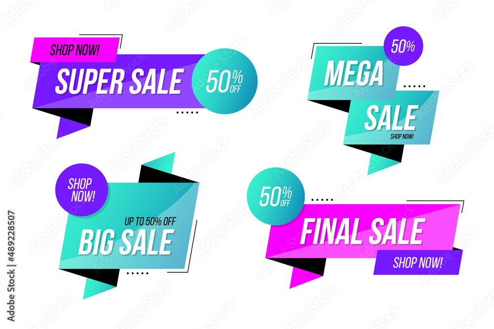 Set of promotional sale badges. Commercial labels for business, shopping, sale promotion and advertising. Vector illustration. Set of promotional sale badges. Commercial labels for business, shopping, sale promotion and advertising. Vector illustration.