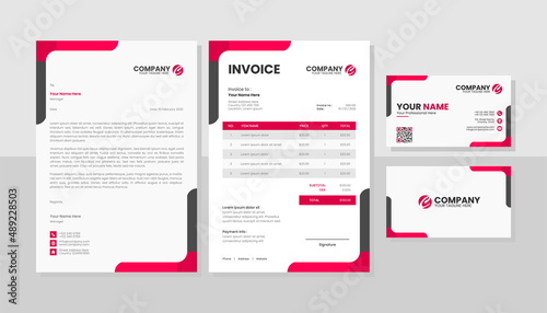 Professional business stationery template