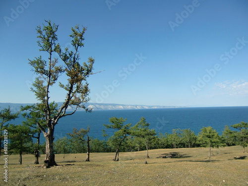 Photos Photo of the Baikal landscape on Olkhon Island in the Irkutsk region, spring and