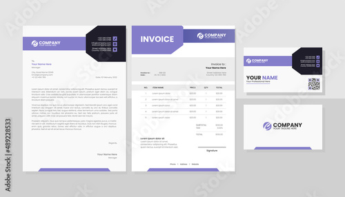 Professional business stationery template