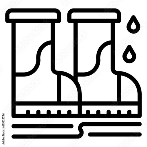 Rain boots line icon. Can be used for digital product, presentation, print design and more.